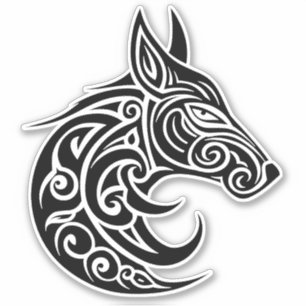 Sticker Nordic Celtic Knotwork Fox