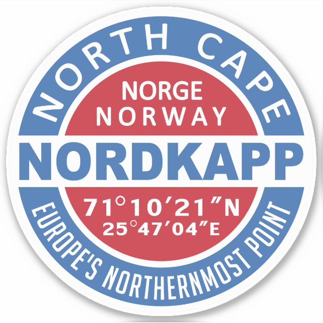 Sticker NORDKAPP Norvège (Devant)