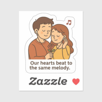 Sticker Nos coeurs battent ensemble