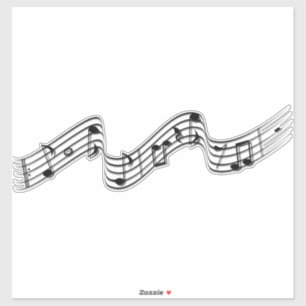 Sticker note-musique-feuille-musique-notes