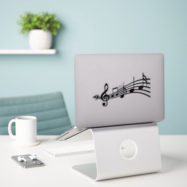 Sticker Notes musicales (Ordinateur portable sur le bureau)
