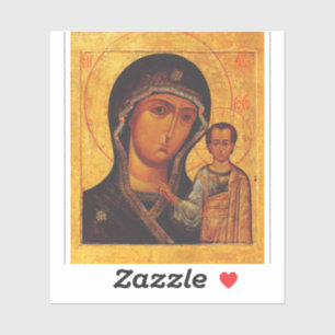 Sticker Notre-Dame de Kazan Icône Orthodoxe