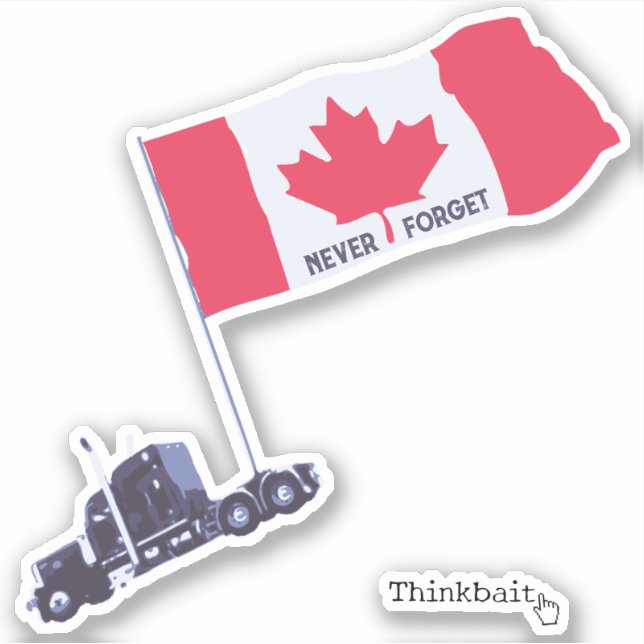 Sticker "N'oubliez jamais" Convoi canadien de camions Viny (Devant)