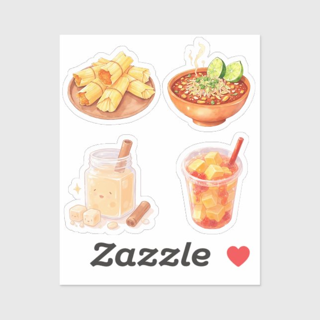 Sticker Nourriture et snacks mexicains (Feuille)