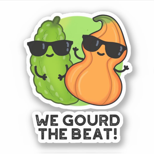 Sticker Nous Avons Gourdi Le Beat Funny Veggie Pun (Devant)