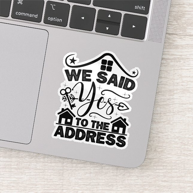 Sticker Nous Avons Répondu Oui À L'Adresse Que Nous Avons  (Détail)