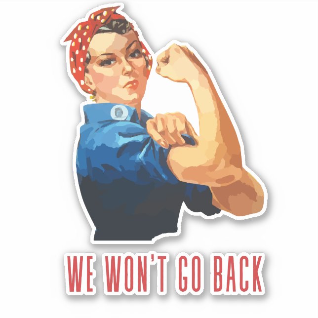 Sticker Nous Ne Retournerons Pas Rosie Riveter Car Deck (Devant)