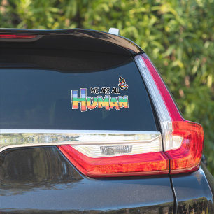 Sticker Nous sommes tous humains Rainbow