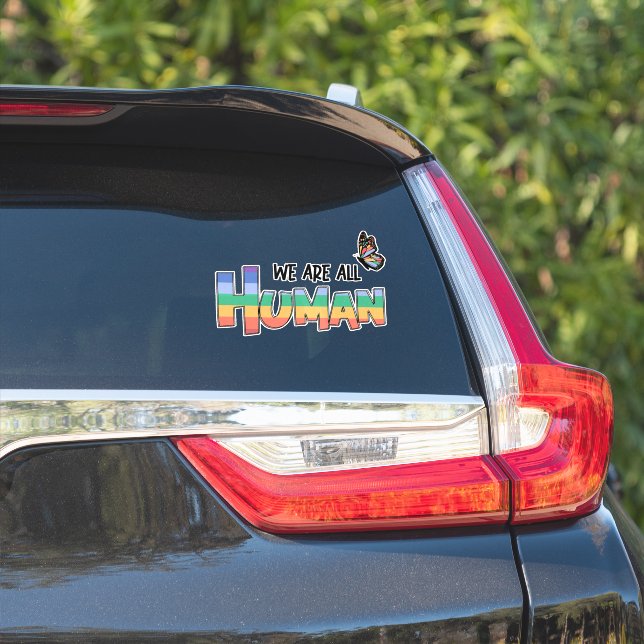 Sticker Nous sommes tous humains Rainbow