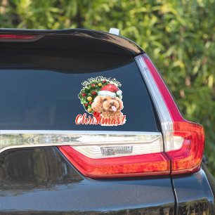 Sticker Nous Te Malheur Joyeux Noël Apricot Couleur Poodle