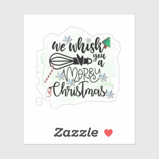 Sticker Nous vous balançons un joyeux Noël (Feuille)