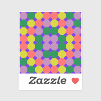 Sticker Nouveau design octogone coloré, octogone géométriq