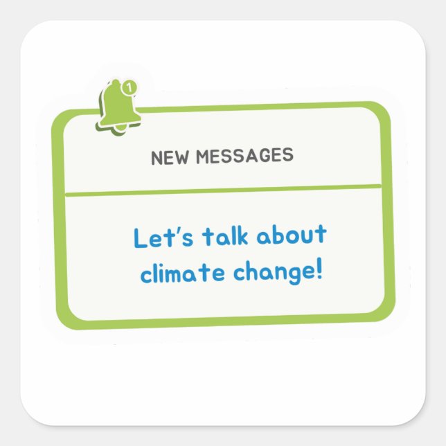 Sticker - Nouveaux messages pour le climat (Devant)