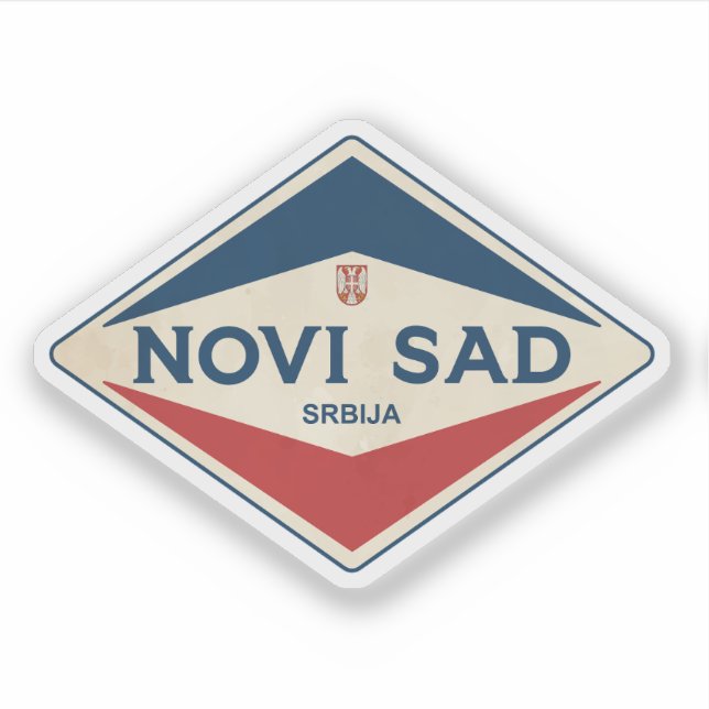 Sticker Novi Sad Serbie Vintage (Devant)