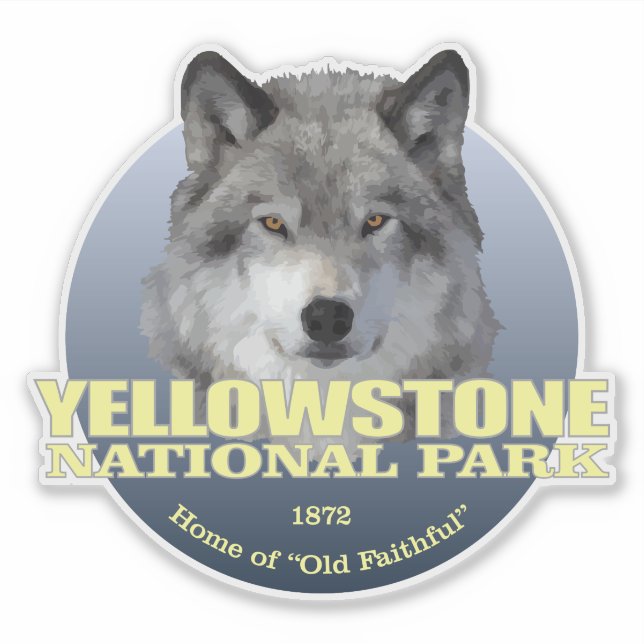 Sticker NP de Yellowstone (Loup)2 TNO (Devant)