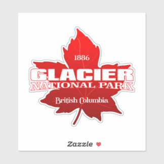 Sticker NP des glaciers (Canada) (feuille d'érable)