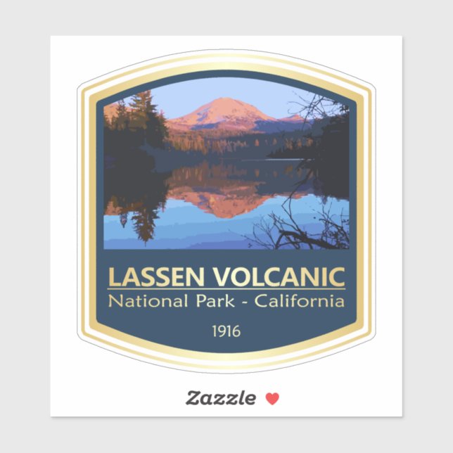Sticker NP volcanique de Lassen (PF1) (Feuille)