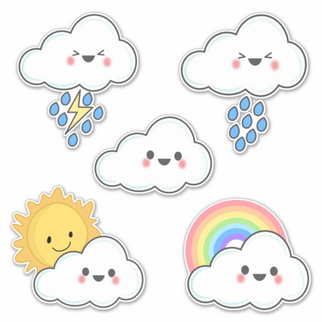 Sticker Nuage de beau temps  (Devant)
