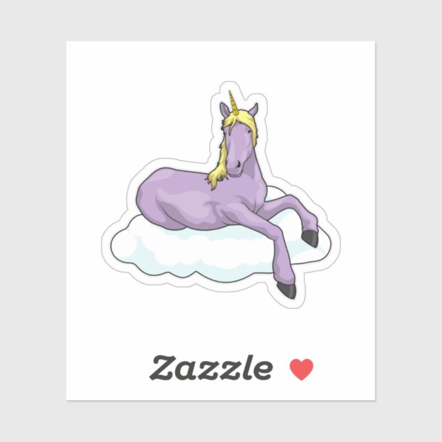 Sticker Nuage Unicorn (Feuille)
