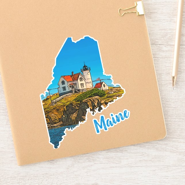 Sticker Nubble Lighthouse Maine Nautique (Carnet)