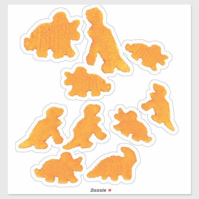 Sticker nugget dinosaure (Feuille)