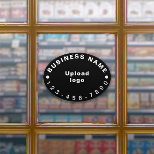 Sticker Numéro de téléphone d'affaires sur le vinyle noir 