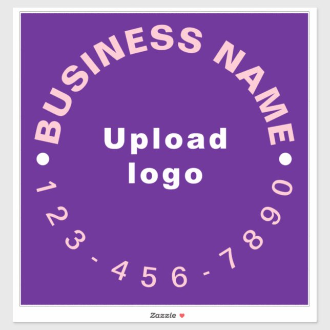 Sticker Numéro de téléphone d'affaires sur violet grand Ca (Feuille)