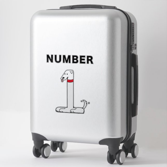 Sticker Numéro un chien (Sur valise)