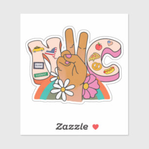 STICKER NYC PEACE NEW YORK