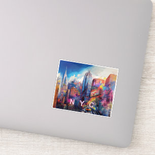 Sticker NYC Skyline Art Abstrait