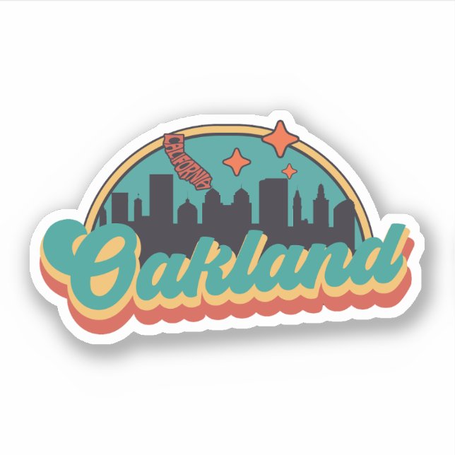 Sticker Oakland, Californie (Devant)