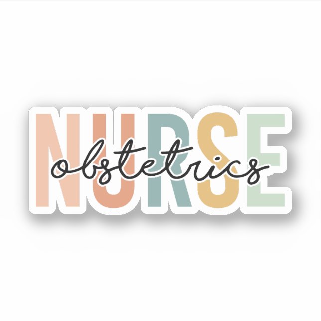 Sticker OB Infirmière obstétrique OB/GYN Infirmière, Infir (Devant)