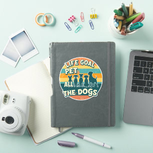 Sticker Objectif de vie caresser tous les chiens Copie