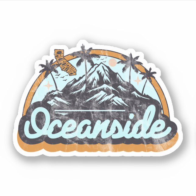Sticker Oceanside, Californie (Devant)