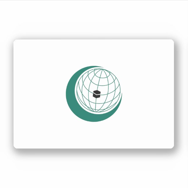 Sticker OCI - Drapeau de l'Organisation de coopération isl (Devant)