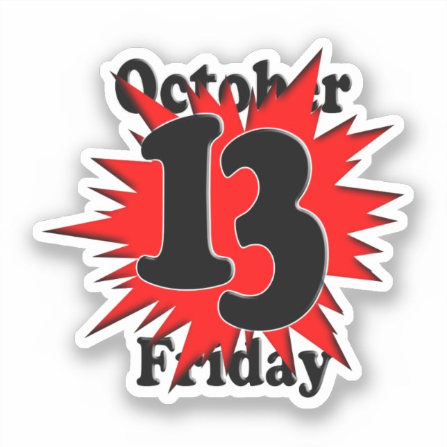 Sticker October Friday the 13th (Recto)