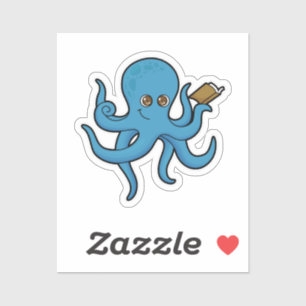 Sticker Octopus avec livre