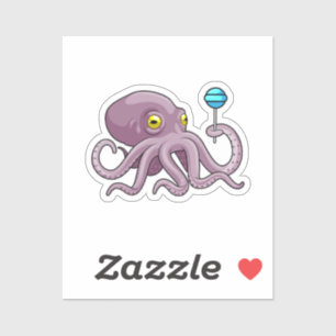 Sticker Octopus avec Lollipop