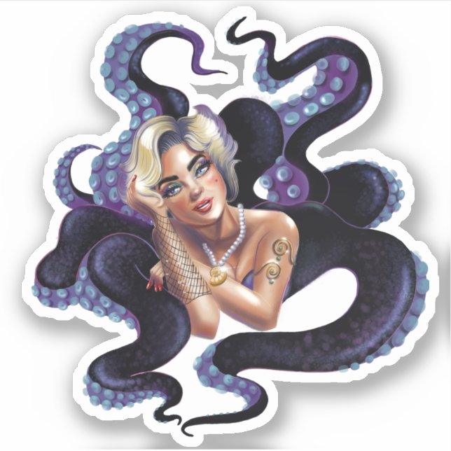 Sticker Octopus de la déesse de beauté (Devant)