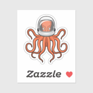 Sticker Octopus en astronaute