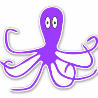 Sticker Octopus pourpre