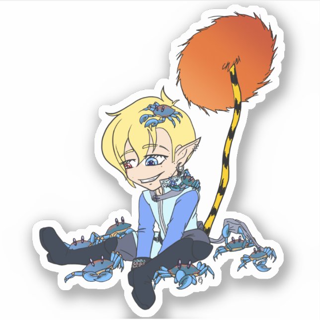 Sticker Oculaire Oral Crabes d'Anniversaire (Devant)