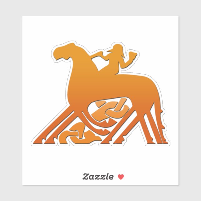 Sticker Odin équitation sur Sleipner Viking Mythologie (Feuille)