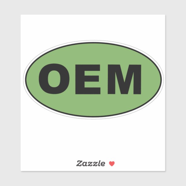 Sticker OEM, Original, Equipement, Fabrication (Feuille)