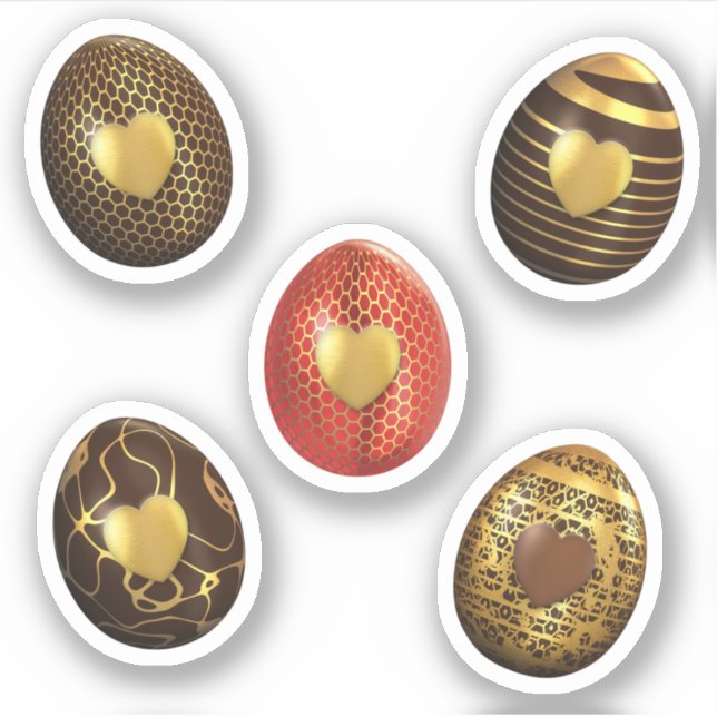 Sticker Oeufs de Pâques au chocolat (Devant)