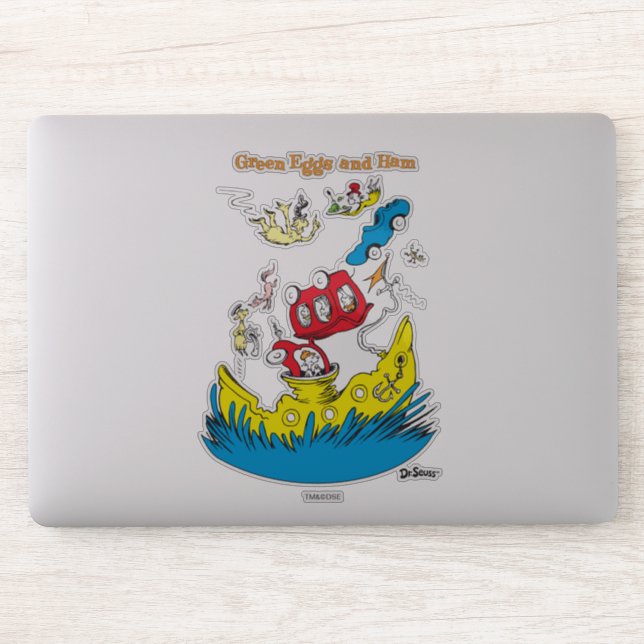 Sticker Oeufs verts et jambon | Je Ne Les Aime Nulle Part (Ordinateur)