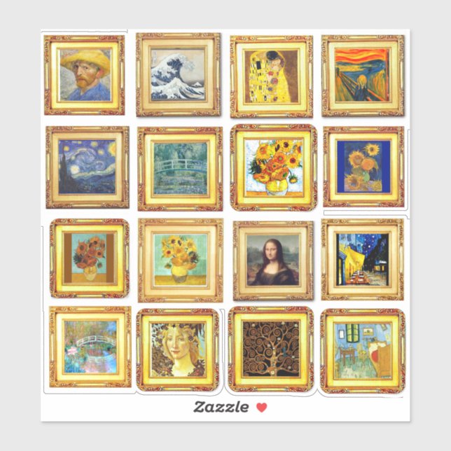 Sticker Oeuvre célèbre (Feuille)