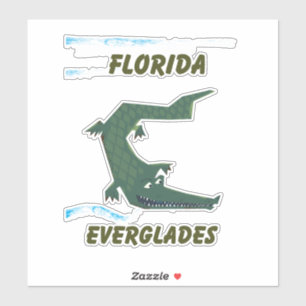 Sticker Œuvre d'art de vacances de l'alligator des Evergla