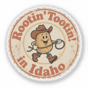 Sticker Œuvre d'art du cow-boy de la pomme de terre de l'I