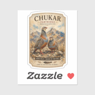 Sticker Œuvre d'art représentant un couple de perdrix chuk
